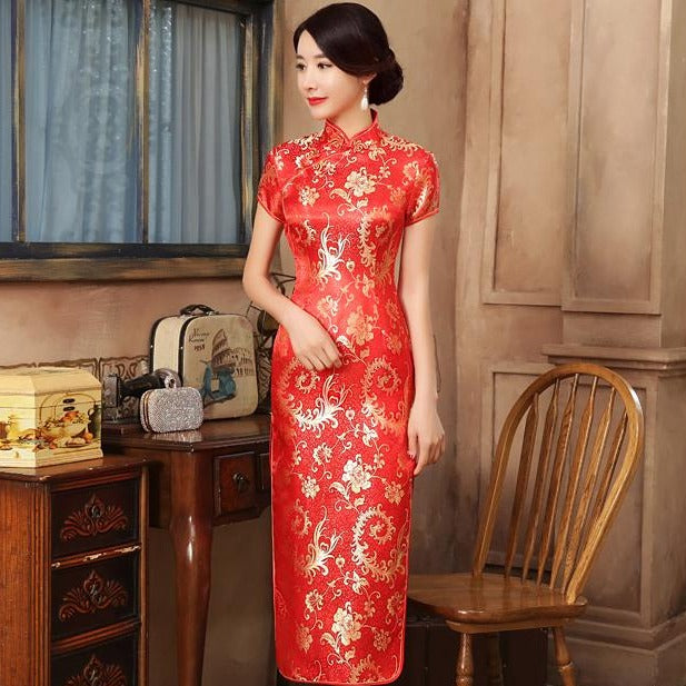 Pretty Red Floral Print Dress - Maxi Dress - Surplice Maxi Dress - Lulus